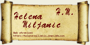 Helena Miljanić vizit kartica